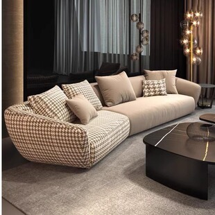 法式复古沙发直排四三人位沙发小户型意式轻奢雪尼尔布艺沙发