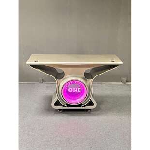 酒吧发光DJ台KTV派对银灰发光夜店深渊led可移动铁艺PARTYK打碟台