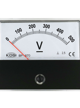 KDSI指针式机械电压测量电表BP-670 DC500V 直流电压表