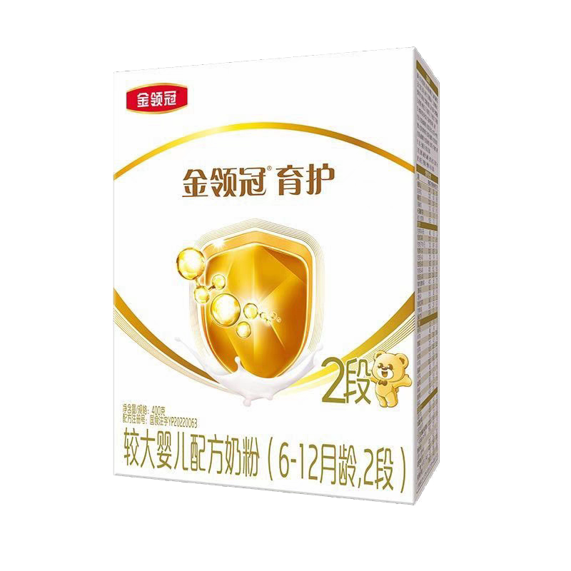 伊利金领冠育护2段奶粉 6-12个月较大婴儿配方牛奶粉400g*6盒装