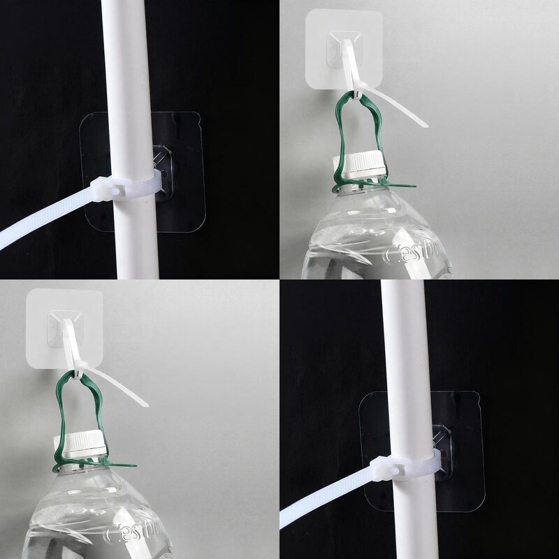 通用型免打孔扎带强力固定器水管置物架管夹软管卡子扎带卡扣
