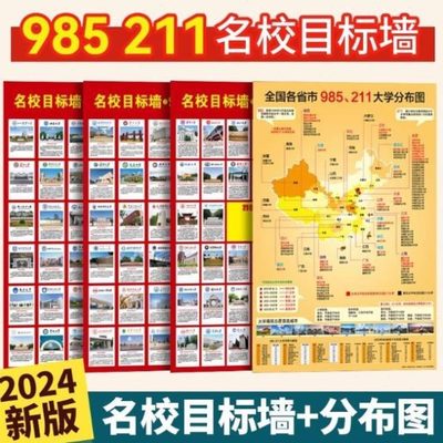 全21教室985激带高考明分名牌挂图数校1中国励榜目标大学名校墙贴