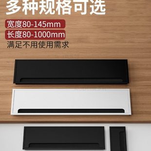 饰盖电视柜方形穿孔孔盖穿线盒盖办公桌 桌面电脑桌过线线盒线s装