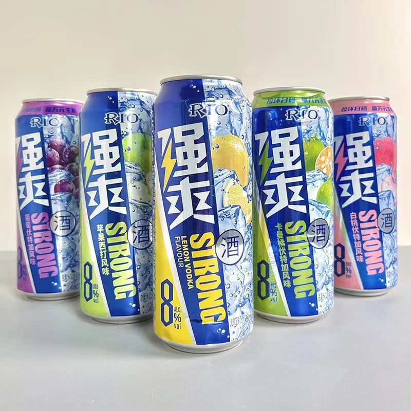 RIO强爽白桃伏特加鸡尾酒低度果酒500ml*6罐装柠檬混装口味包邮