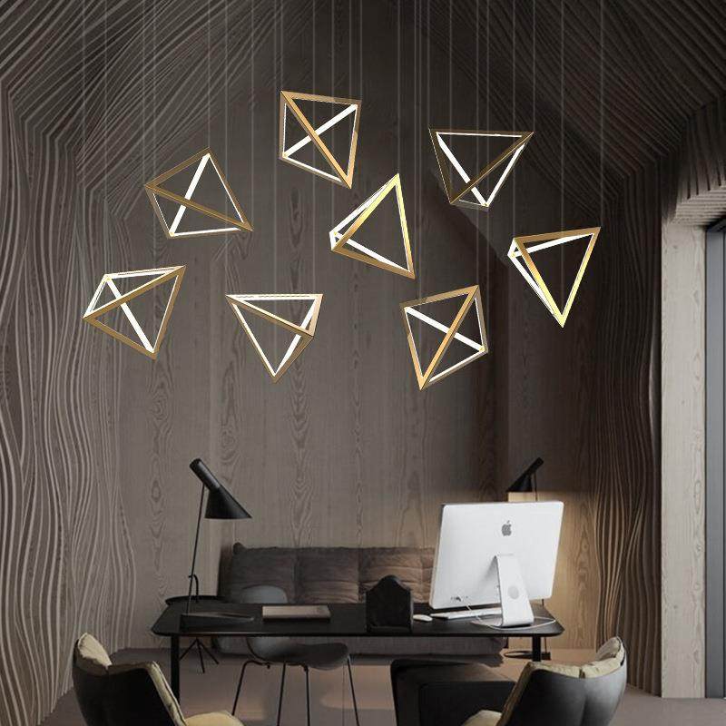 酒店大堂商场中庭餐饮售楼部设计师装饰吊灯不锈钢三角形艺术灯具,鲜花速递/花卉仿真/绿植园艺,割草机/草坪机,淘宝优惠券,粉丝福利购,淘宝优惠卷