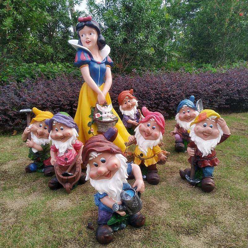 1.2米白雪公主和7小矮人摆件园艺小品雕塑幼儿园装饰品卡通工艺品,鲜花速递/花卉仿真/绿植园艺,割草机/草坪机,淘宝优惠券,粉丝福利购,淘宝优惠卷