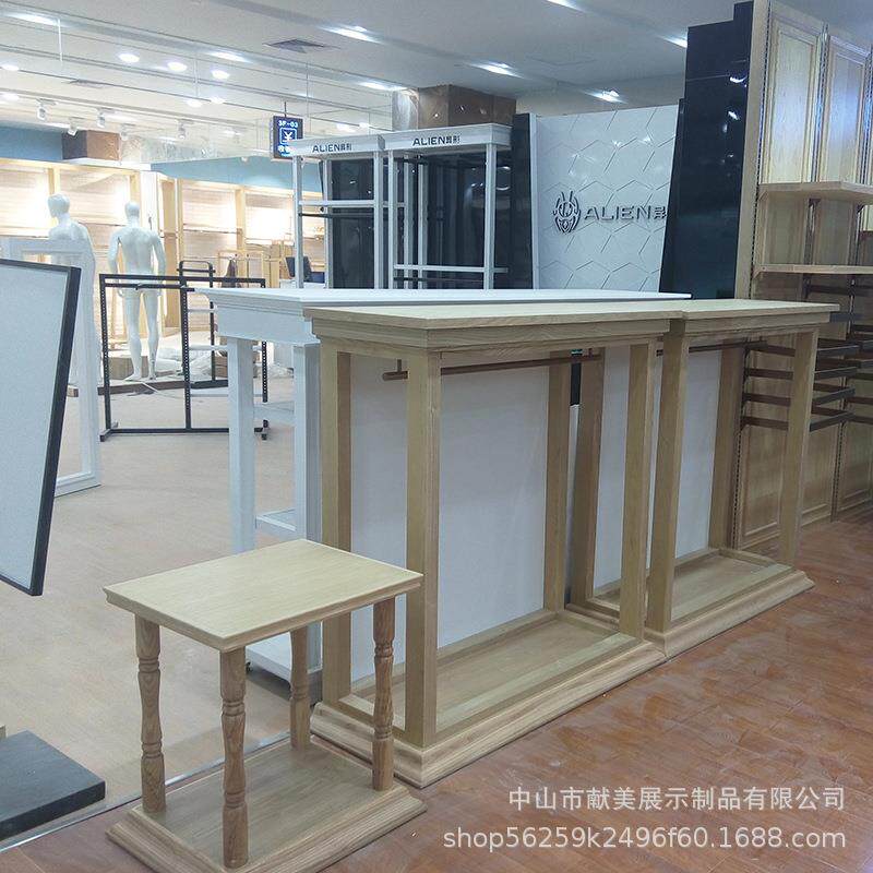 服装类型展示柜 男士服装专用展示架 整店装修设计超市异型陈列架