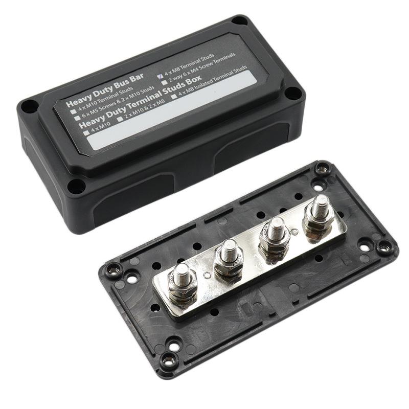 300A汽车房车轮船负极汇流排汇线排线束收纳接线柱接线端盒M8通用