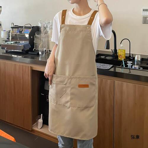 围裙防水防油餐饮logo厨房家用烘焙男士工作服新款做饭女