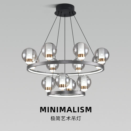 北欧魔豆玻璃圆球泡泡灯现代