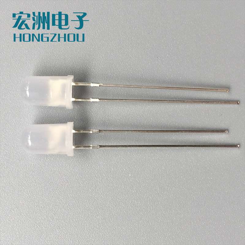 七彩慢闪系列    F5圆头雾状三色慢闪短脚    5MMRGB慢闪