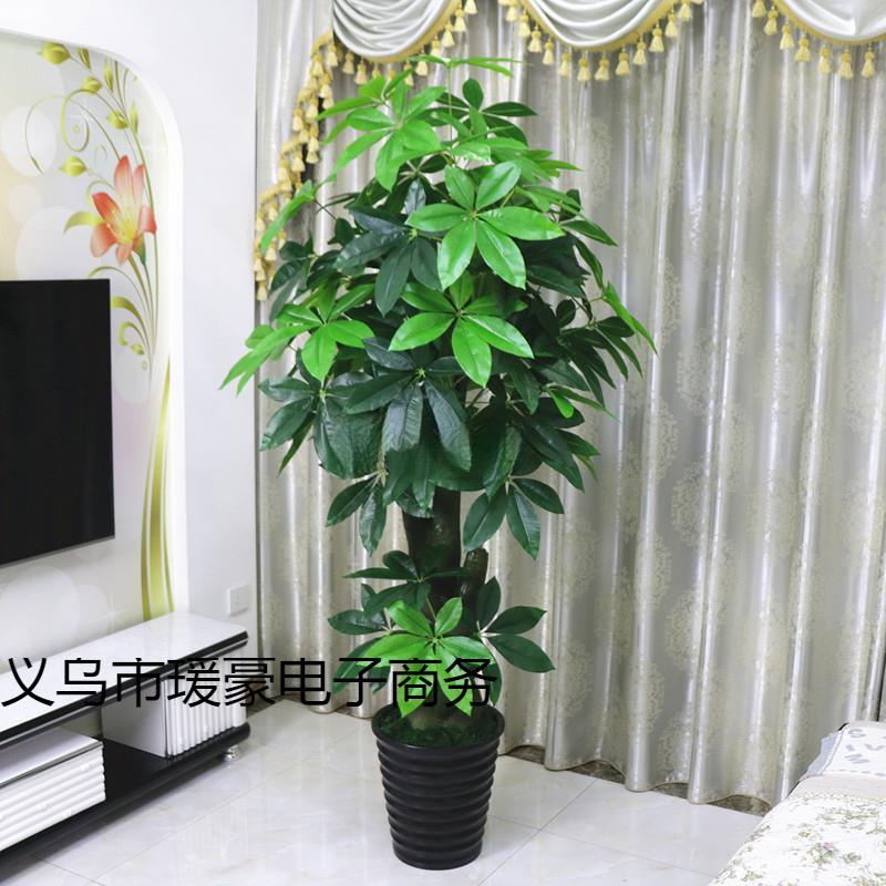 假树发财树植物大型落地盆栽树塑料假花客厅室内花装饰假绿植