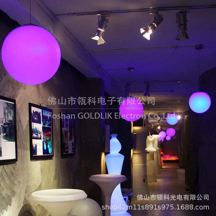 LED公园发光变色吊球灯 晚会音乐会装饰球 动感变色发光圆球