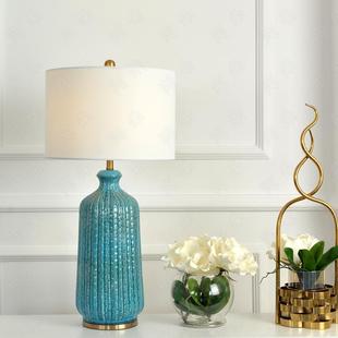 美式 创意客厅书房台灯563 陶瓷台灯卧室床头柜灯现代简约个性