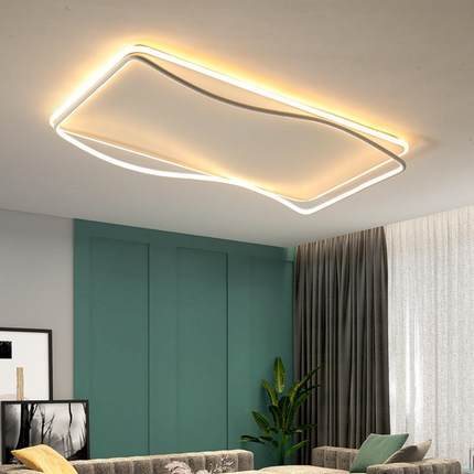 led吸顶客厅灯简约现代新款方形大气灯具创意餐厅家用书房卧室灯