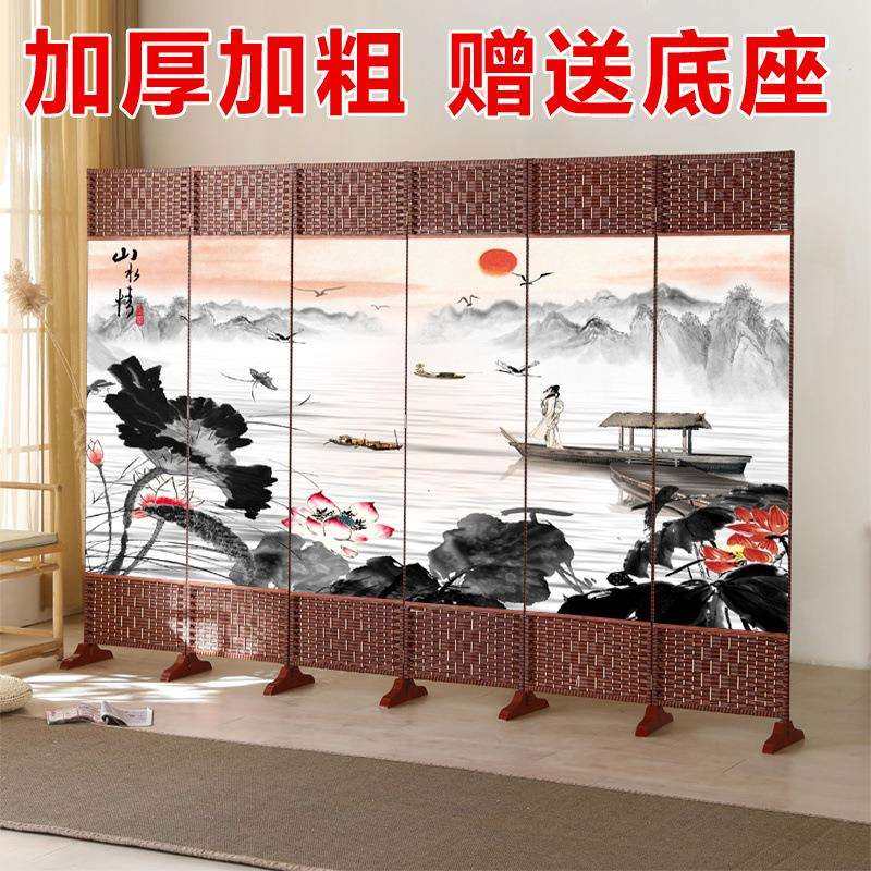 简易屏风隔断客厅遮挡帘可移动折叠挡门挡床玄关挡板隔板工厂货源