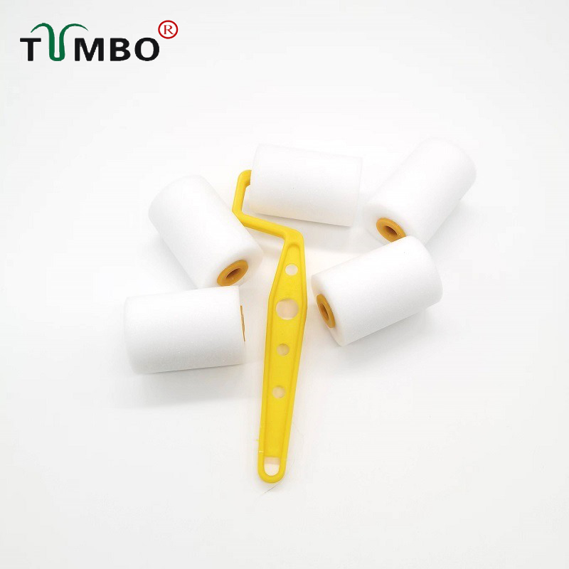 工厂直销TUMBO2寸海绵滚筒刷高密度油性海绵耐溶剂刷墙改色补漆刷