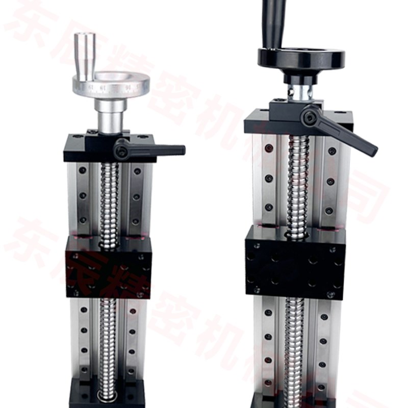 手摇双光轴滚珠丝杆滑台刻度精密直线十字导轨模组手动U位移台XEB