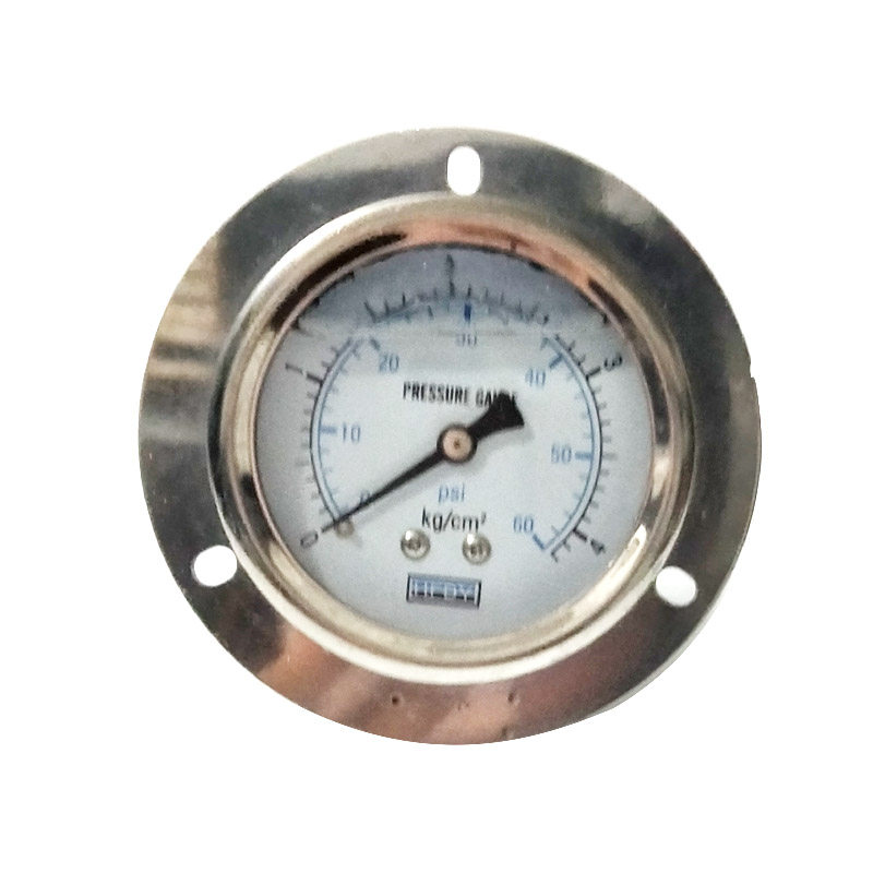 HFDY轴向带边耐震压力表YN60ZT10KG油压表0-1.6/2.5/16/25/40MPA