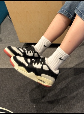 Jordan Air Jordan 4 4 RM 皮革 舒适百搭 防滑 篮球鞋 黑色