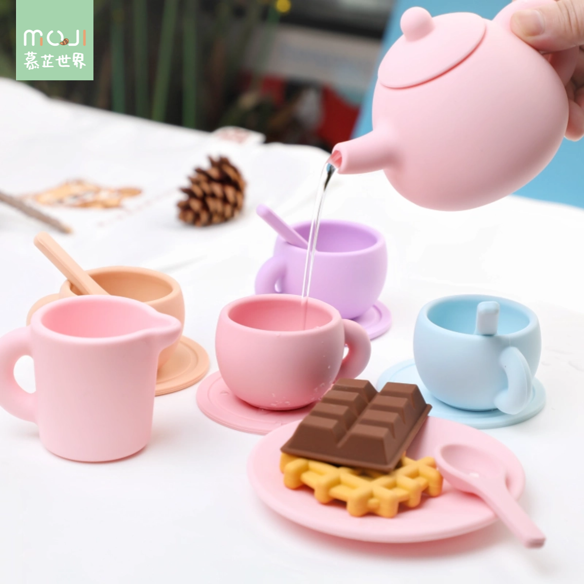 儿童下午茶过家家玩具铂金硅胶2-5岁宝宝角色扮演男孩女孩可啃咬