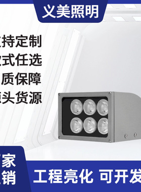 壁灯户外防水20W25W30W36W48WLED窄光束壁灯大透镜一束光义美照明