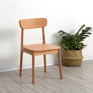 北美黑胡桃木餐椅全实木现代简约家用靠背椅书桌椅北欧休闲椅子