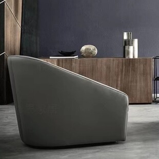 北欧设计师酒店大堂接待单人沙发椅公寓民宿休闲会客厅书吧影音室