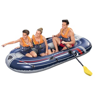 Bestway百适乐61110三人充气船套装 成人儿童充气皮划艇钓鱼船