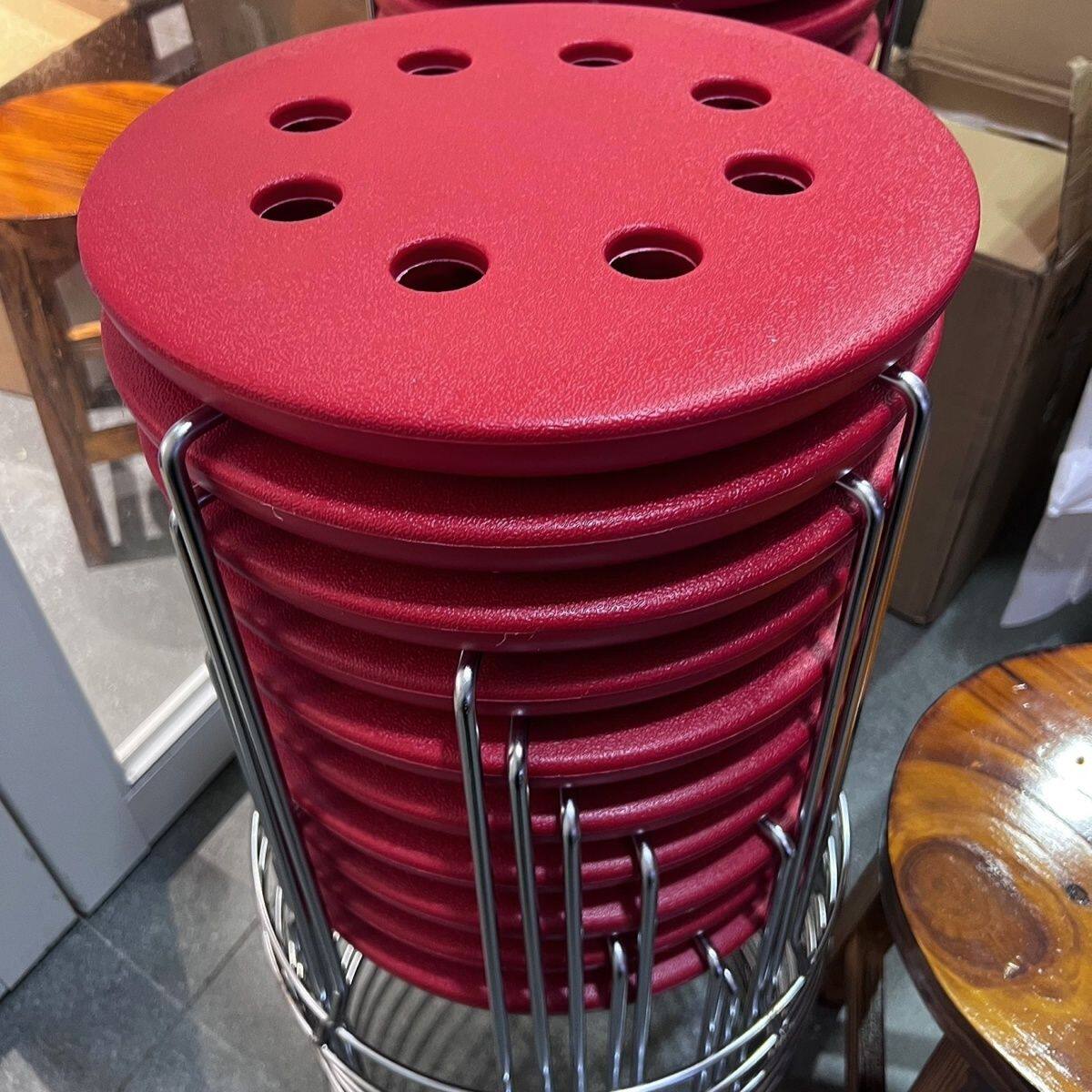 直销凳子8铁钢筋粗厚餐桌圆凳餐厅酒席会议8圆凳钢筋加家用整洁