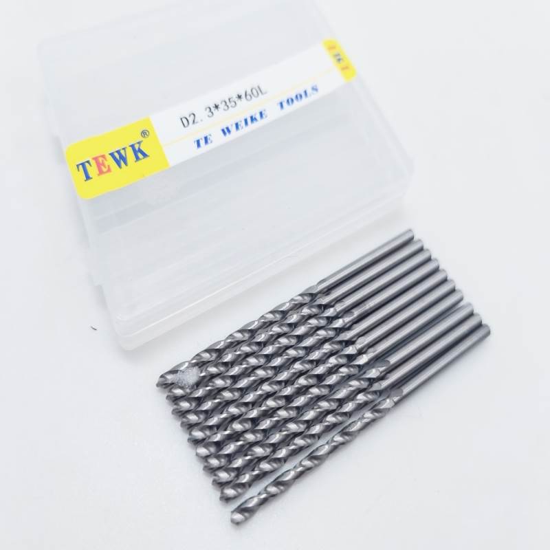 TEWK 钨钢钻头50度整体硬质合金直柄钻头标准2*60 4*80 3*100加长