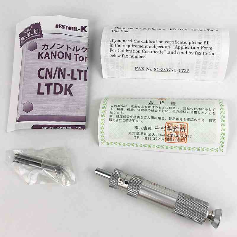 日本原装KANON中村 扭力批扭力螺丝刀扭力扳手1.5LTDK-H 3LTDK-H