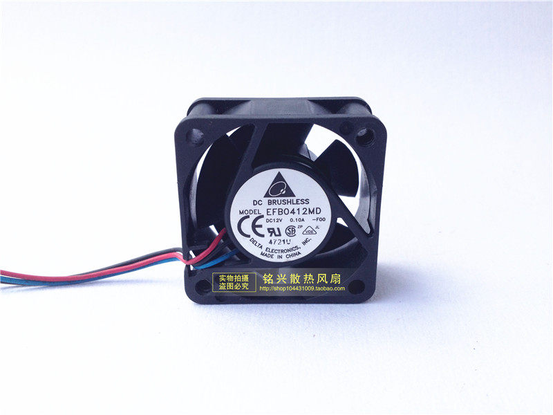 台达 4CM/厘米 4020 EFB0412MD 12V 0.10A -F00 静音测速版风扇
