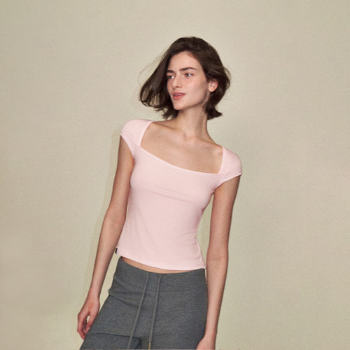 REDOLENCE莱赛尔船领修身显瘦T恤