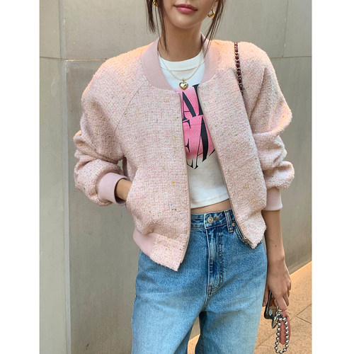 小香风粗花呢夹克外套女 棒球服 名媛淑女 轻奢时尚