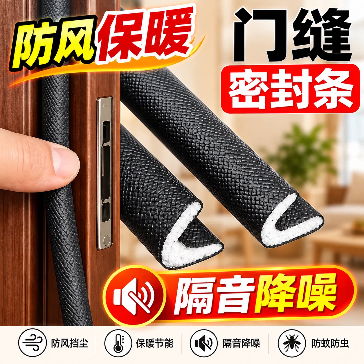 门缝密封条防盗门入户木门框缝隙图片