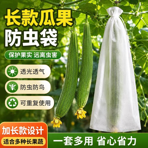 无纺布苦瓜适用套袋丝瓜黄瓜青瓜羊角蜜防虫袋保护袋防蜂果蝇套袋