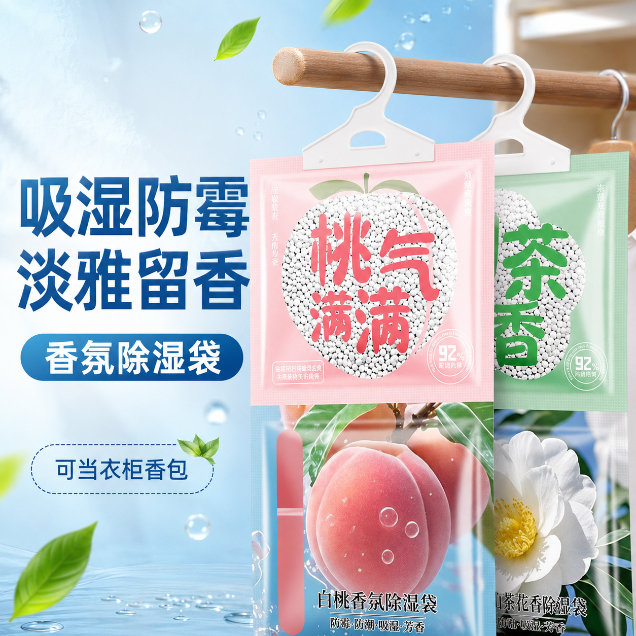 山茶花香氛挂式除湿袋吸湿防霉