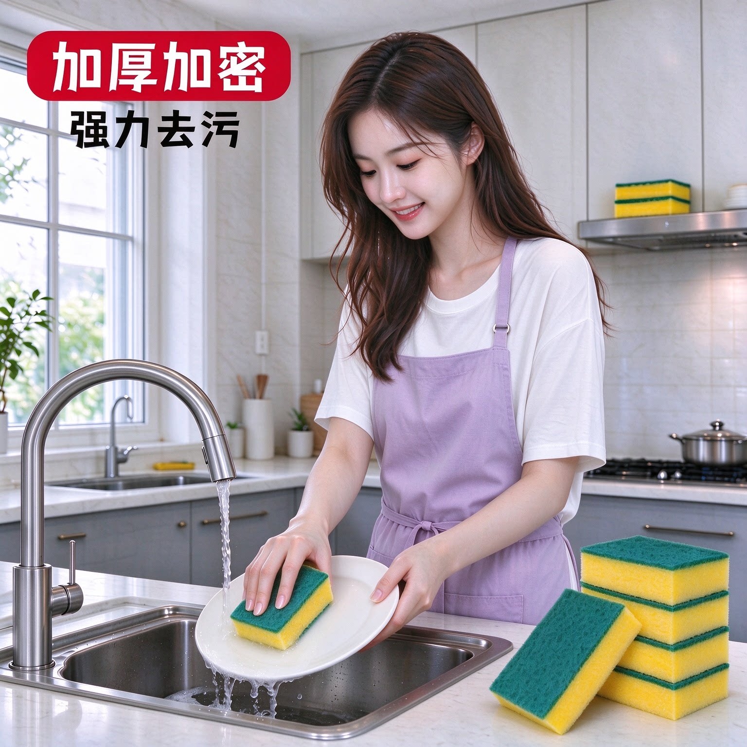 魔力海绵擦厨房去污神器