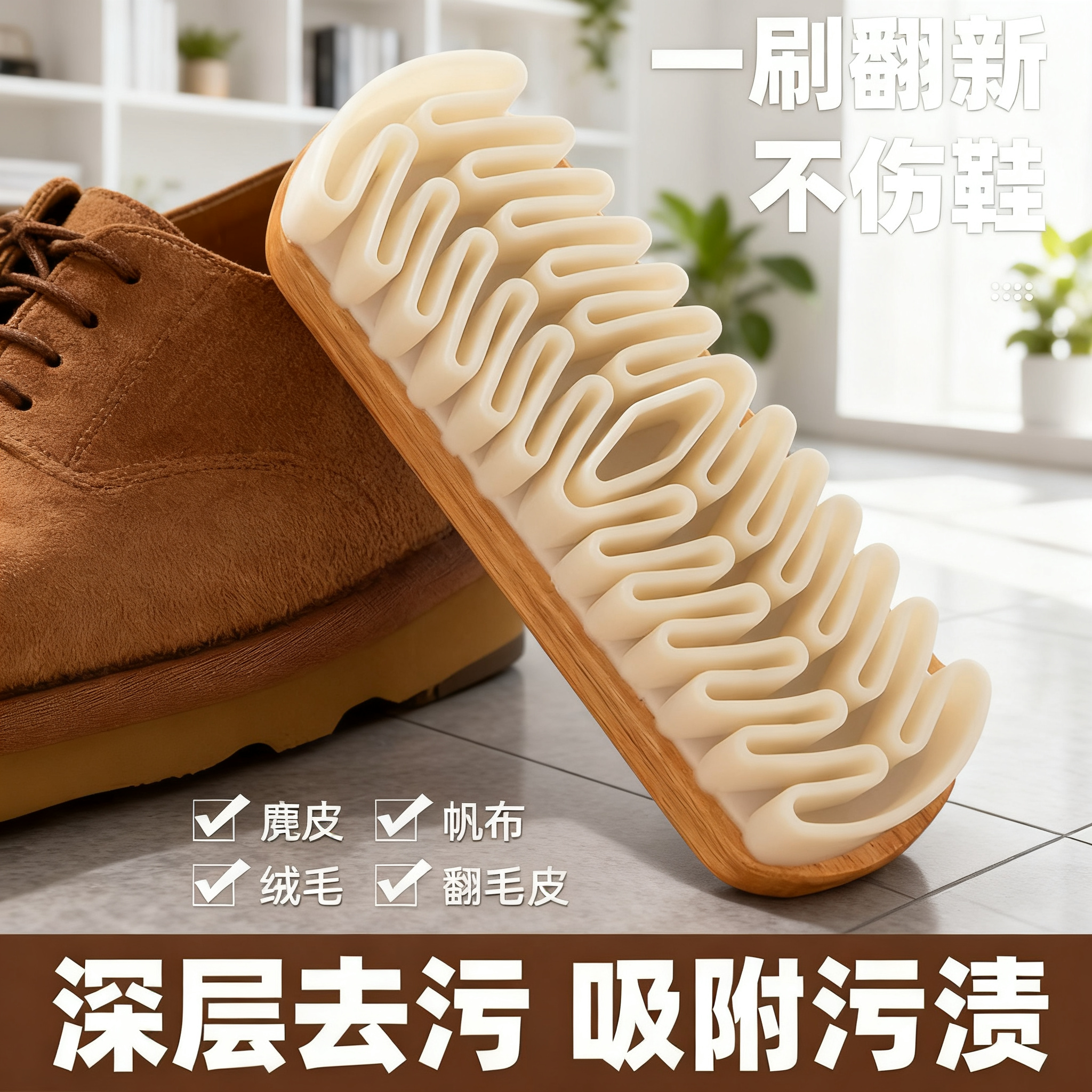 麂皮绒家用鞋刷橡皮擦麂皮绒面清洁洗鞋刷专用翻毛皮软毛擦鞋刷子,居家日用,鞋刷/鞋擦,淘宝优惠券,粉丝福利购,淘宝优惠卷