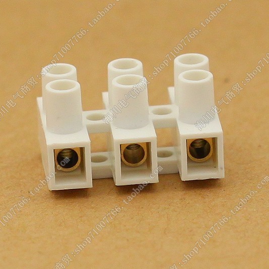 独立3位对接接线端子台/接线柱/接线排 连接器380V-10A-3P 端子铜