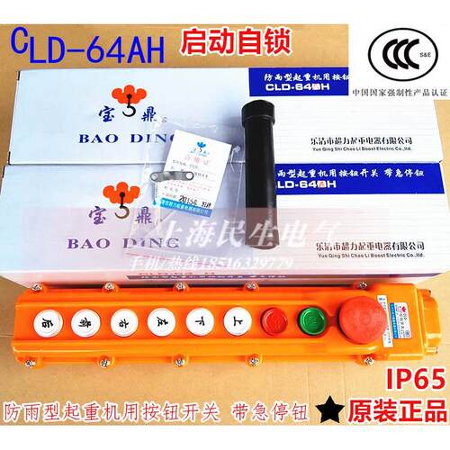 超力宝鼎CLD-64BH 64AH 防雨型起重机电动葫芦9按钮开关急停IP65