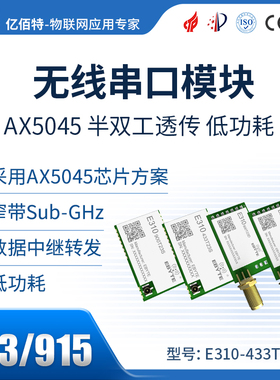 433/915MHZ低功耗无线串口模块200mW AX5045优于SX1278 LoRa模块