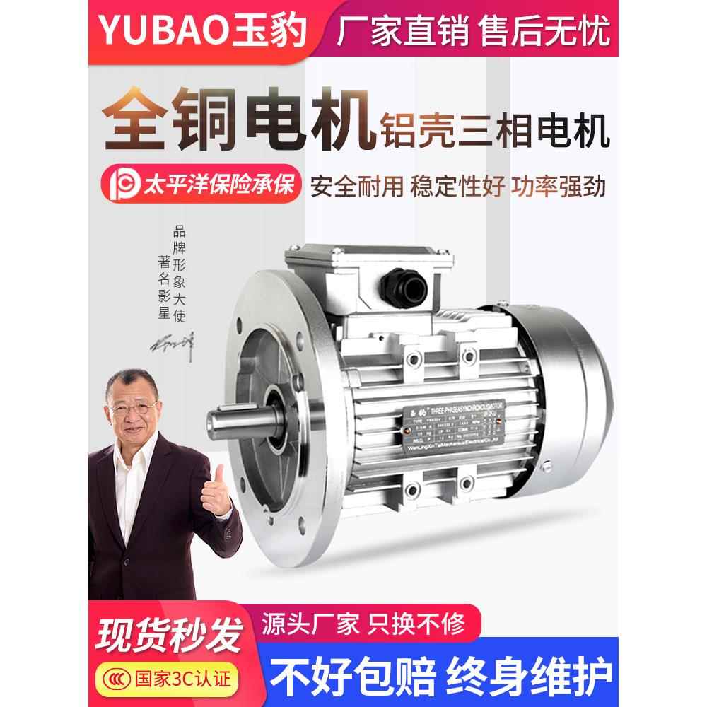 YS铝壳电机0.37/0.55/0.75/1.1/1.5/2.2KW三相异步电动机380V全铜