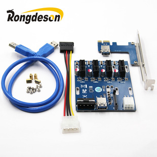PCI e转4个PC E转四个PCI 接口转接卡 Ie卡槽扩展卡 工厂