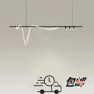 2022设计师线条餐厅灯现代简约个性 饰吊灯 客厅吧台展厅样板间装
