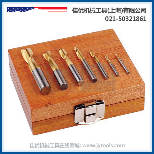 RUSHMORE USA 7件装整体硬质合金单头立铣刀套装 英制/公制