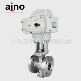 不锈钢DN15 法兰式 200 16P电动V型调节球阀 艾诺AQV947Y