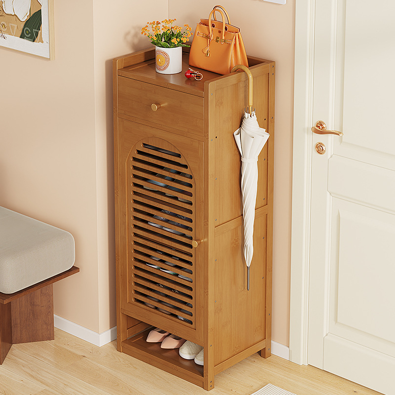简约防尘鞋柜收纳鞋架家用门口玄关柜小户型大容量一体柜入户门