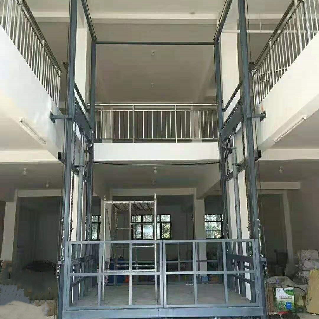 仓库载货货梯升降平台 导轨链条式液压 室内室外安装工业仓储货架